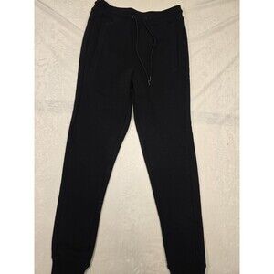 CSG Men's Black Jogger Pants XS Fleece Drawstring Pockets Tapered Leg